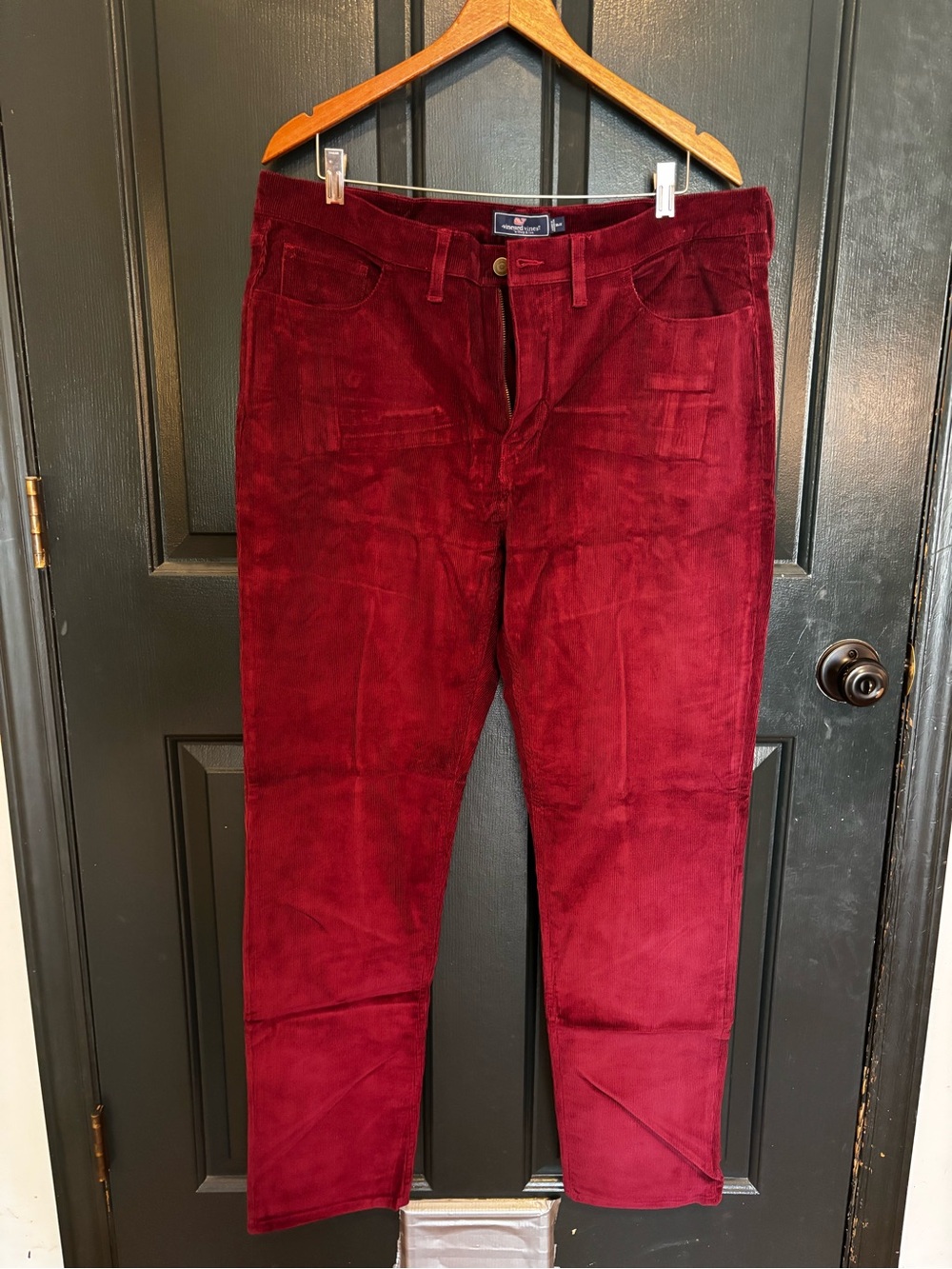 Vineyard Vines Men's Deep Red Corduroy Pants